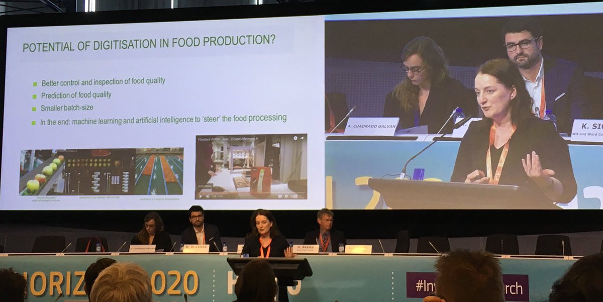 AnnickVerween's tweet photo. Role of digitisation in food production, distribution & health by #ingearents from #FlandersFOOD - great market and Research examples ao @TellSpec and #checkpack @EU_Commission #DigitalAgriFood #H2020SC2 https://t.co/e3vE4QSHTN