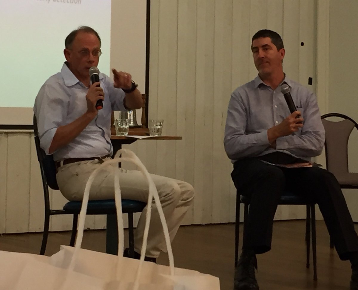 Craig Ray conducting very interesting “interviews” with Sue-Belinda, Catherine and Paul at the Annual The Gap/Ashgrove Shed Happens Community Dinner