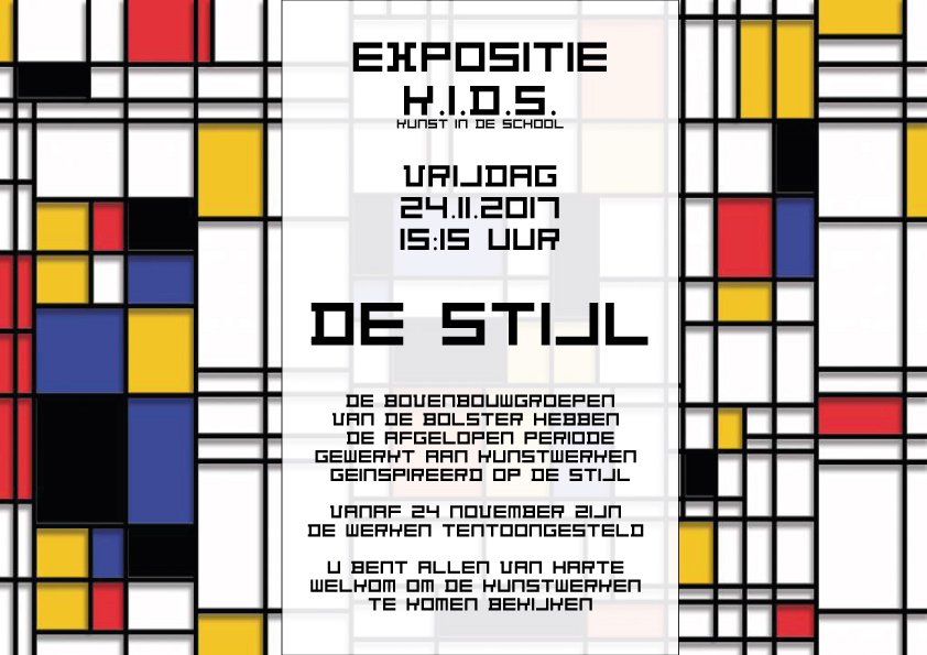 Expositie 'KIDS in Stijl", 24 november. #cmk,#cultuur, #DeStijl.
facebook.com/obsdebolster/p…