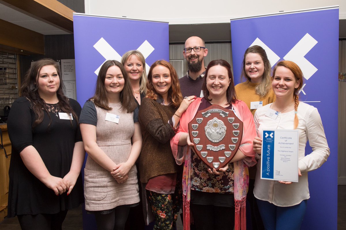 apexscotland's tweet photo. Congratulations to our amazing Grampian Team.  Winners of this years Sam Dow Award https://t.co/avst8lV4ka