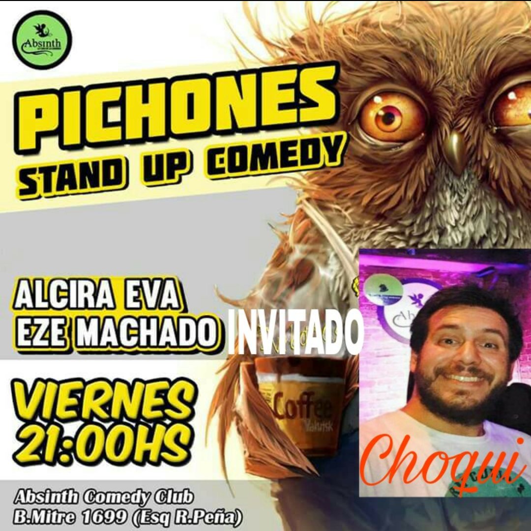 PichonesStandUp's tweet photo. Se viene otra noche especial para @PichonesStandUp  te esperamos hoy 21:00 en @Absinth_Bar https://t.co/6z7lEGxmLm