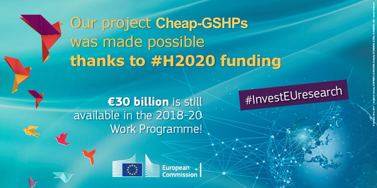 cheapgshp's tweet photo. Our project #CheapGSHPs was made possible thanks to #H2020 #InvestEUresearch!
@eu_h2020 https://t.co/Mh5XFmxoQl