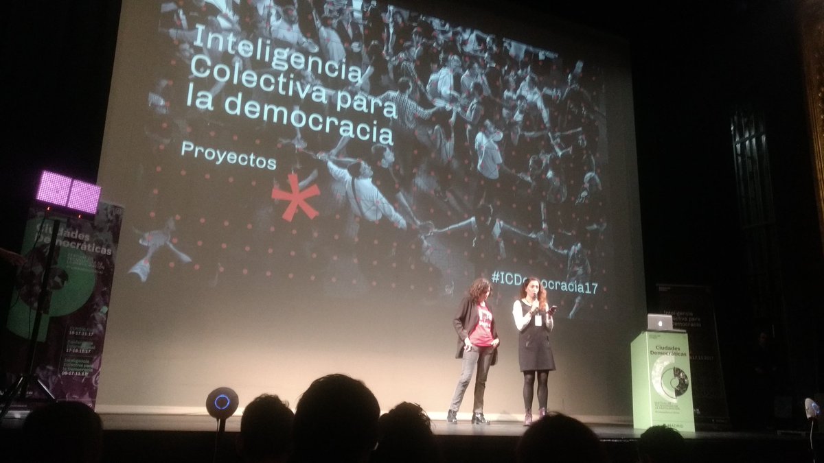 guillermocroppi's tweet photo. About to start the presentation of #BotActivista, one of the selected project for #ICDemocracia17, the one I've been collaborating for 2 weeks with this amazing people: @yurialeksndr @markun @RaquelGalvezO @Garbolinoo @Atenas_Abilein @davidnuneza @miguelpeixe & @agustinfrizzera https://t.co/z29sz9q1ho