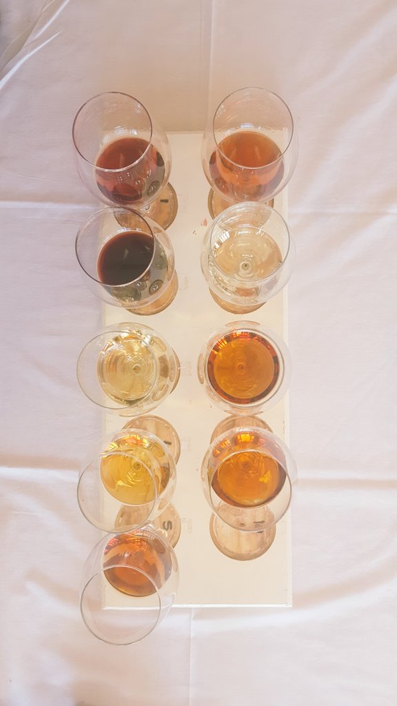 JeanriTine's tweet photo. Final round. Ending with a beautiful palate of colourful sweet wines from @BreedekloofWine and Worcester wine valley. Who will be winemaker of the year? https://t.co/AnMZPZzbJg