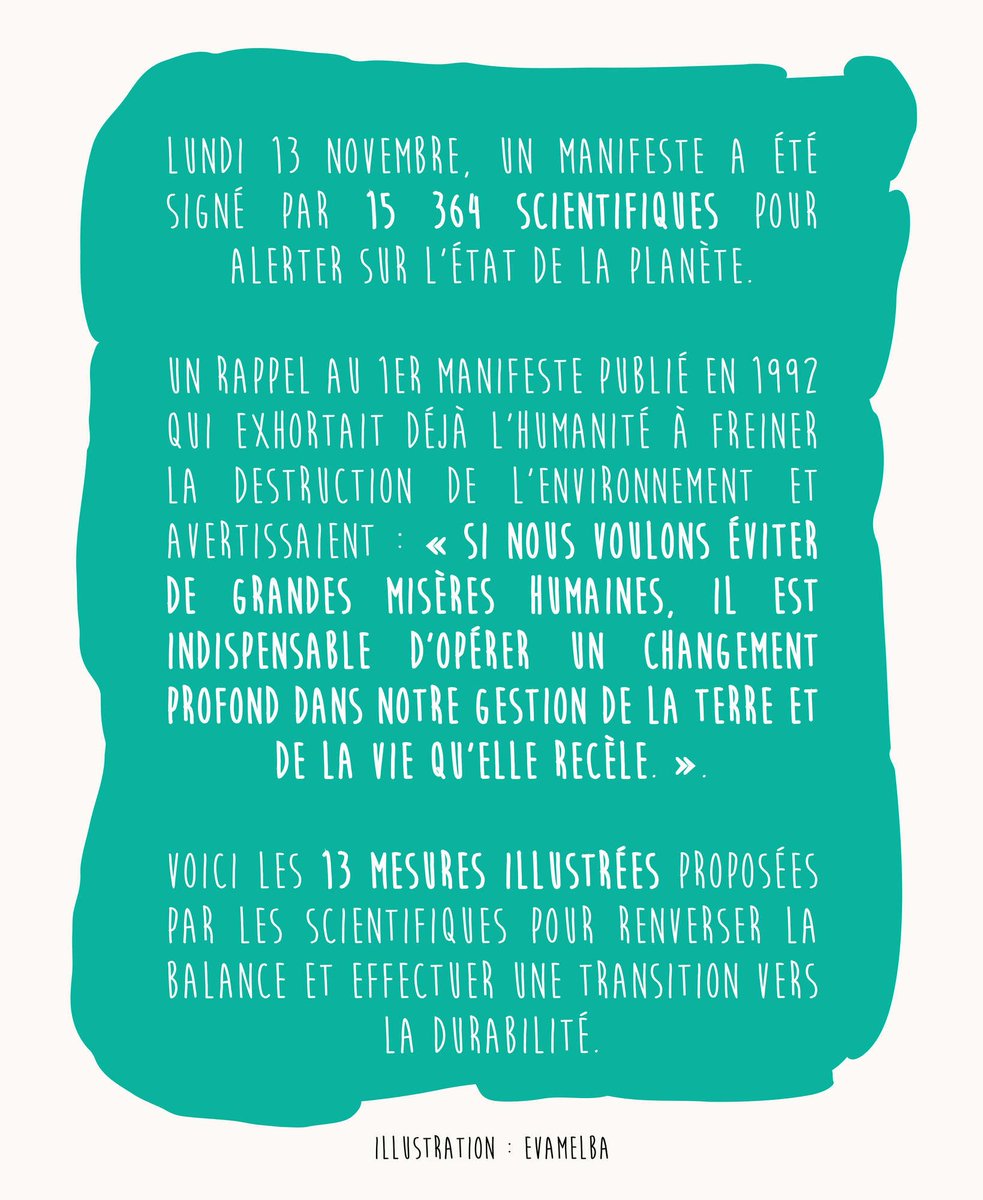 evamelba's tweet photo. Le cri d'alarme de 15 364 scientifiques sur l'état de la planète. Voici les mesures illustrées. (partie 1)✍️🐼🌿🌍 @lemondefr @lemonde_planete #environnement #ScientistsWarningToHumanity #GlobalWarming #climatechange #COP23 https://t.co/I4XDlZO2s7