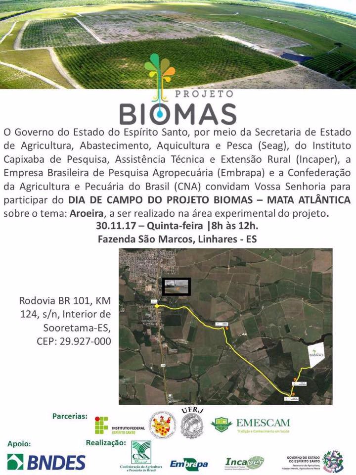 Incaper's tweet image. 🌳Dia de Campo do Projeto Biomas🌳NÃO PERCA!! #Incaper