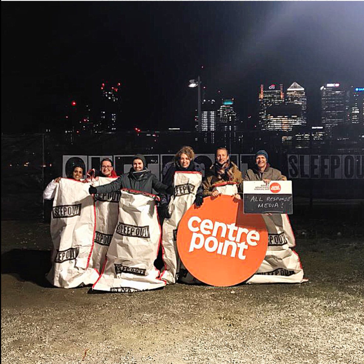 A massive well done to our team! They braved the freezing streets of London, with @centrepointuk, to raise money for some of the most vulnerable young people in the UK. #teamcentrepoint #sleepout #fundraiser