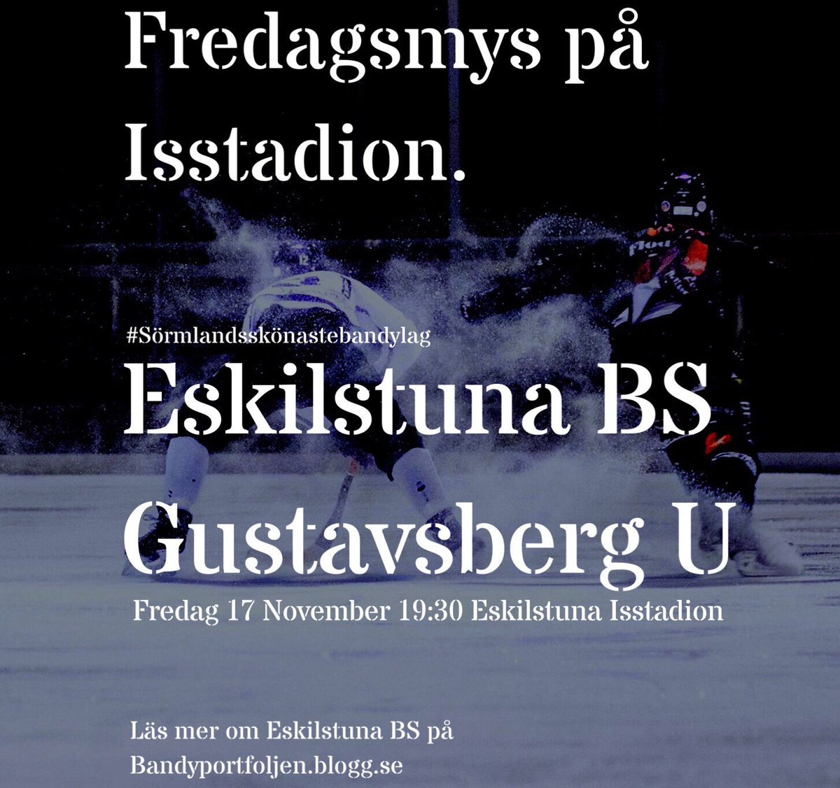 Torsk förra helgen, men idag är det ny match tack o lov. 19:30, Eskilstuna BS - Gustavsberg U☺️⚪️⚫️🔵