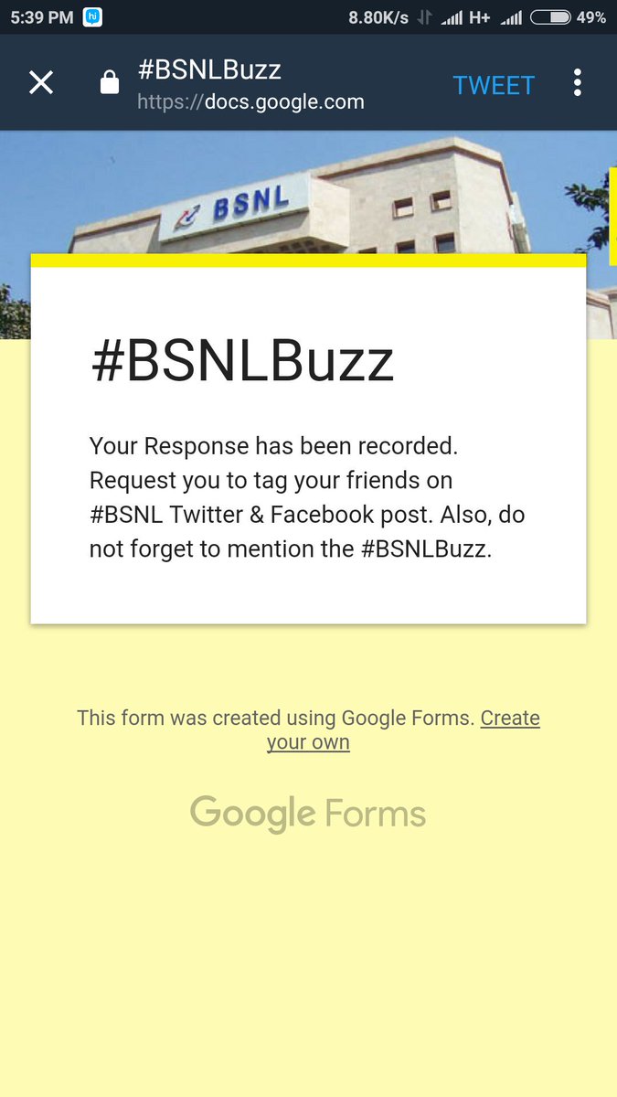 ImPrashant_PM's tweet photo. @BSNLCorporate Done!
#ContestAlert #BSNL #BSNLBuzz https://t.co/bFnkc5l2zW