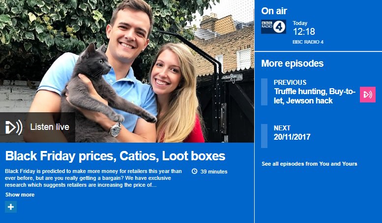 Tune into #youandyours now on <a href="/BBCRadio4/">BBC Radio 4</a> to find out all about looking after deaf cats and the 'catio' phenomenon from <a href="/RSPCA_official/">RSPCA (England & Wales)</a> cat welfare expert Alice!