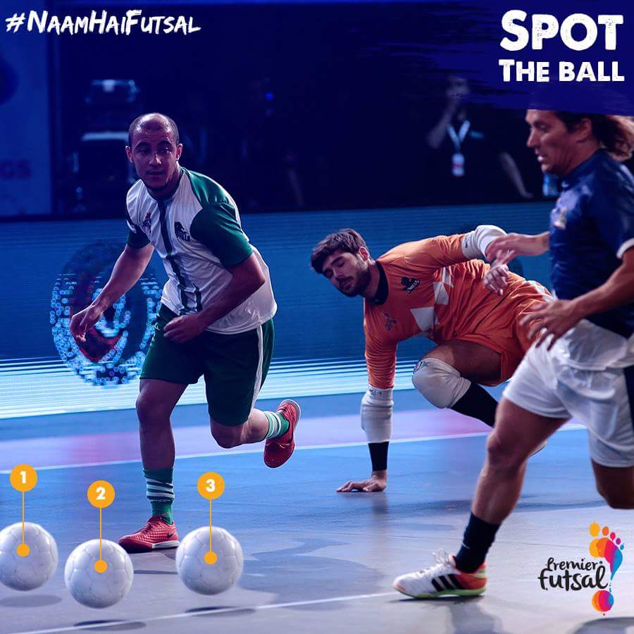 .<a href="/TheRealSalgado/">Michel Salgado</a> &amp; Medeiros in a race to get the ball. But which ball are they after? Comment below! #SpotTheBall #NaamHaiFutsal