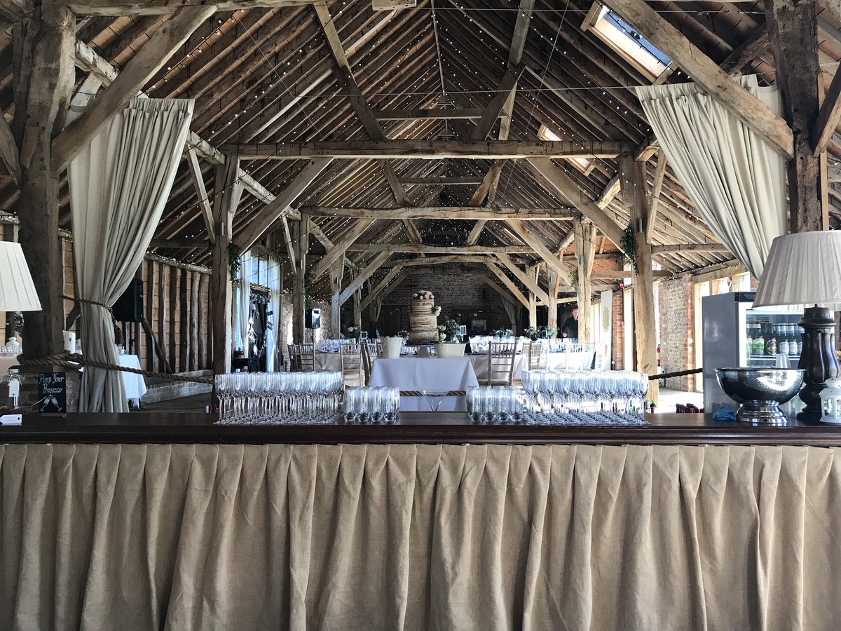 All set for a beautiful winter wedding at Long Barn, Newton Valence