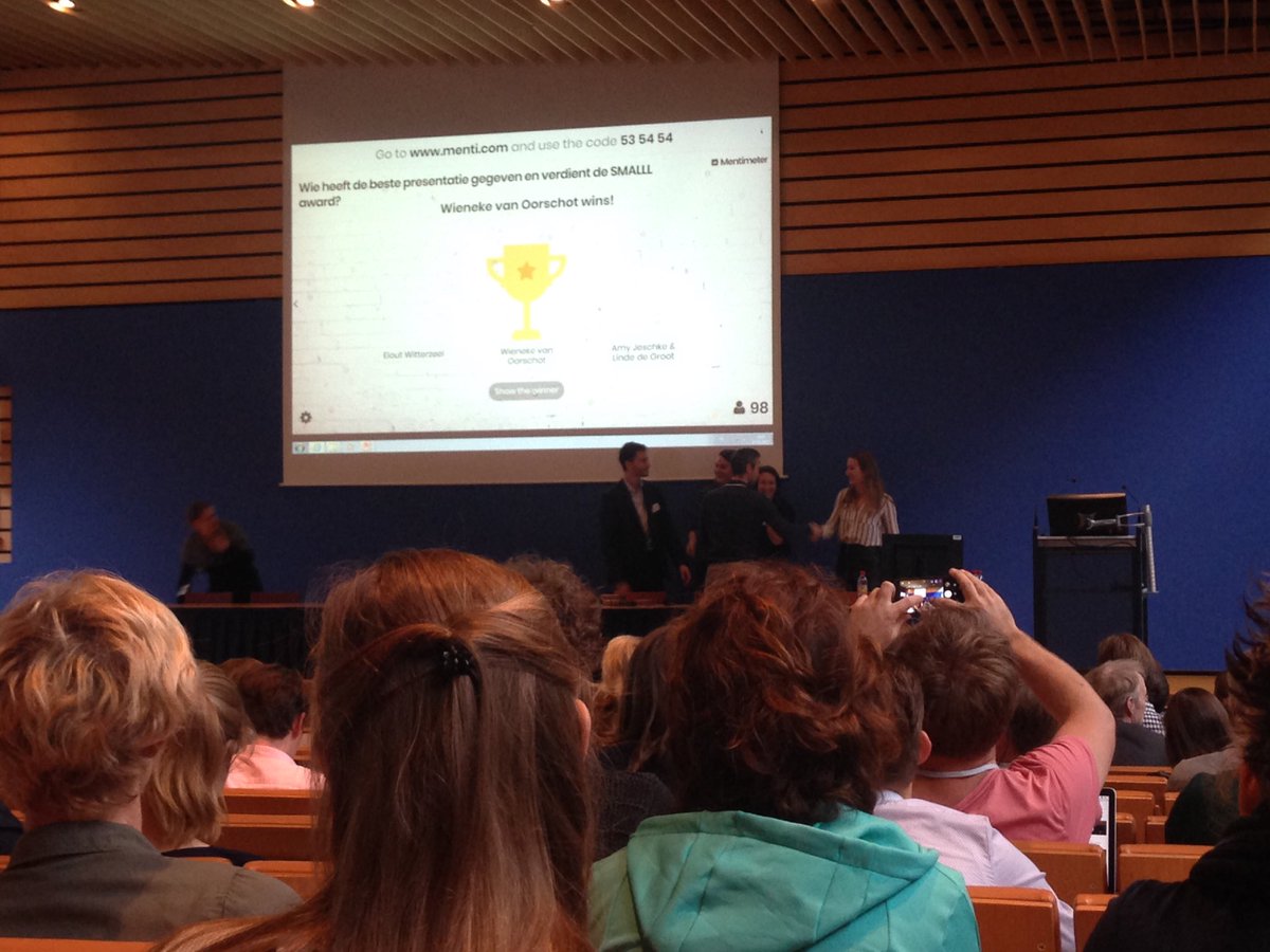 ProCare's tweet photo. Wieneke van Oorschot van @radboudumc wint SMALLL award. Van harte! #smalll2017 https://t.co/BvpNNT6a2A