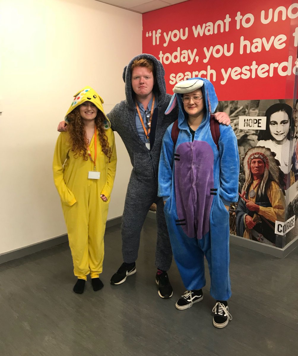StudentUnionSHS's tweet photo. Onesies for Children in Need https://t.co/CndJ44RaIF