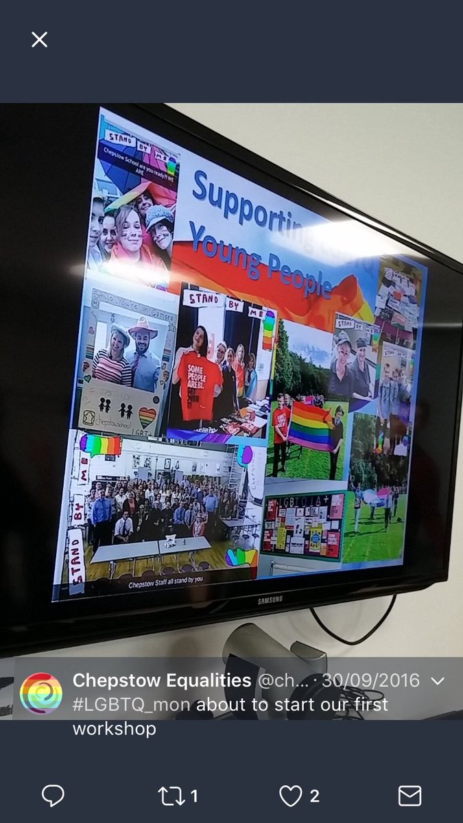 ChepWellbeing's tweet photo. We accept anyone @chepstowschool because we believe in diversity and equality for all. Be who you want to be #ELE #RightsHour 🌈 https://t.co/5rQtHOifwl