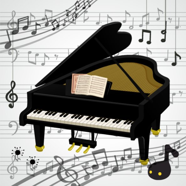 さぼてん うばたま 2枚目 グランドピアノの島 楽譜壁紙 モノクロ 五線譜と音符の前景 モノクロ ノオト 黒 音符オーナメントa E クラシックの譜面 チョンパ Twitter