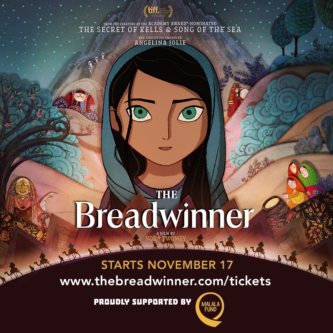 MalalaFund's tweet photo. We can't wait to see @BreadwinnerThe, a new film celebrating courageous girls and loving families. The filmmakers want to hear your stories, too! Watch the film and join the contest at https://t.co/RMkJjBNNor. #BreadwinnerStories https://t.co/psgvKsPAqP