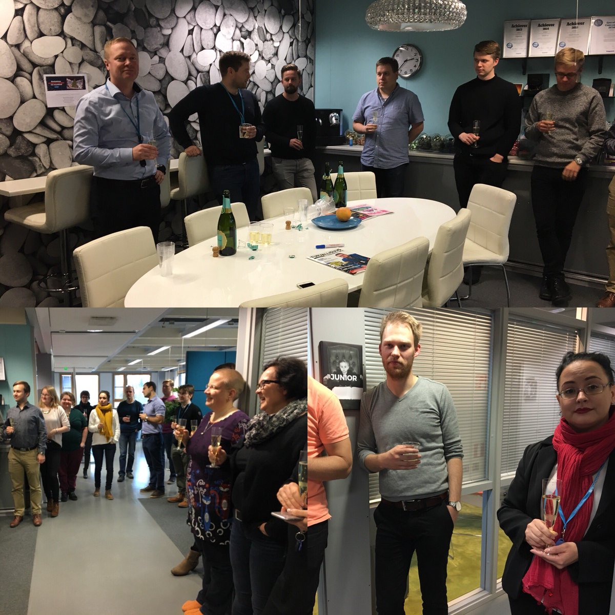 MariaFrilund's tweet photo. Perjantain päätös toimistolla. Juhlitaan yhdessä onnistuneita käyttöönottoja, hyvä me! #sofigateAtWork #ServiceNow https://t.co/mOEDvEPGCb