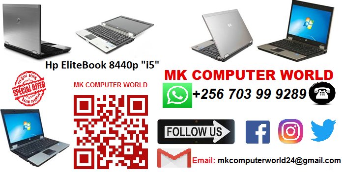 MKCOMPUTERWORLD's tweet photo. @MKCOMPUTERWORLD (UK Products) - 0703 999 289
 HP EliteBook 8440p i5 @ 620,000/=
 500GB HDD, 4GB RAM, 2.53GHz PROCESSOR SPEED, 4USB PORTS, WI-FI, WEB CAMERA, MEMORY CARD SLOT, VGA PORT.
 Located On k'la Rd, E Tower Call or Whatsapp 0703 999 289 https://t.co/ZTp1qhBXPk