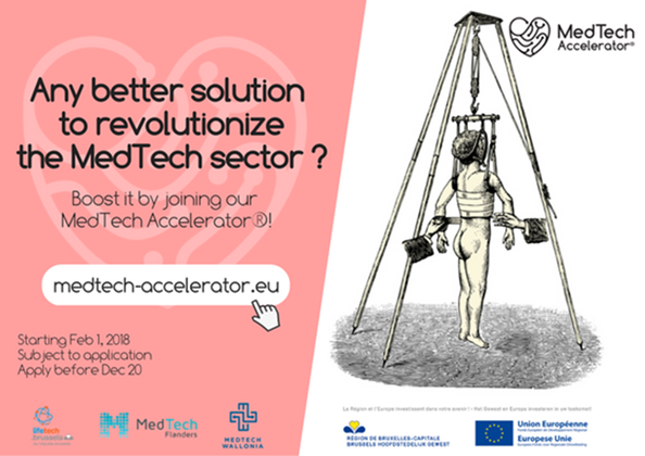 Join the MedTech Accelerator 2018 &amp; be the HealthTech disrupter of tomorrow! Apply before Dec 20th ow.ly/LGaF30gAW3W #BeTech #medtech #Call