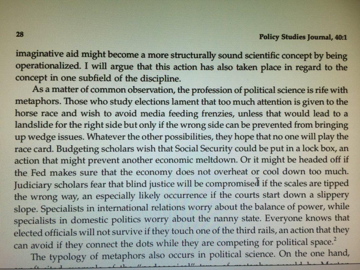 Are we playing fast and loose with our metaphors in social science? This, by Prof David F Pringle, is wonderful.