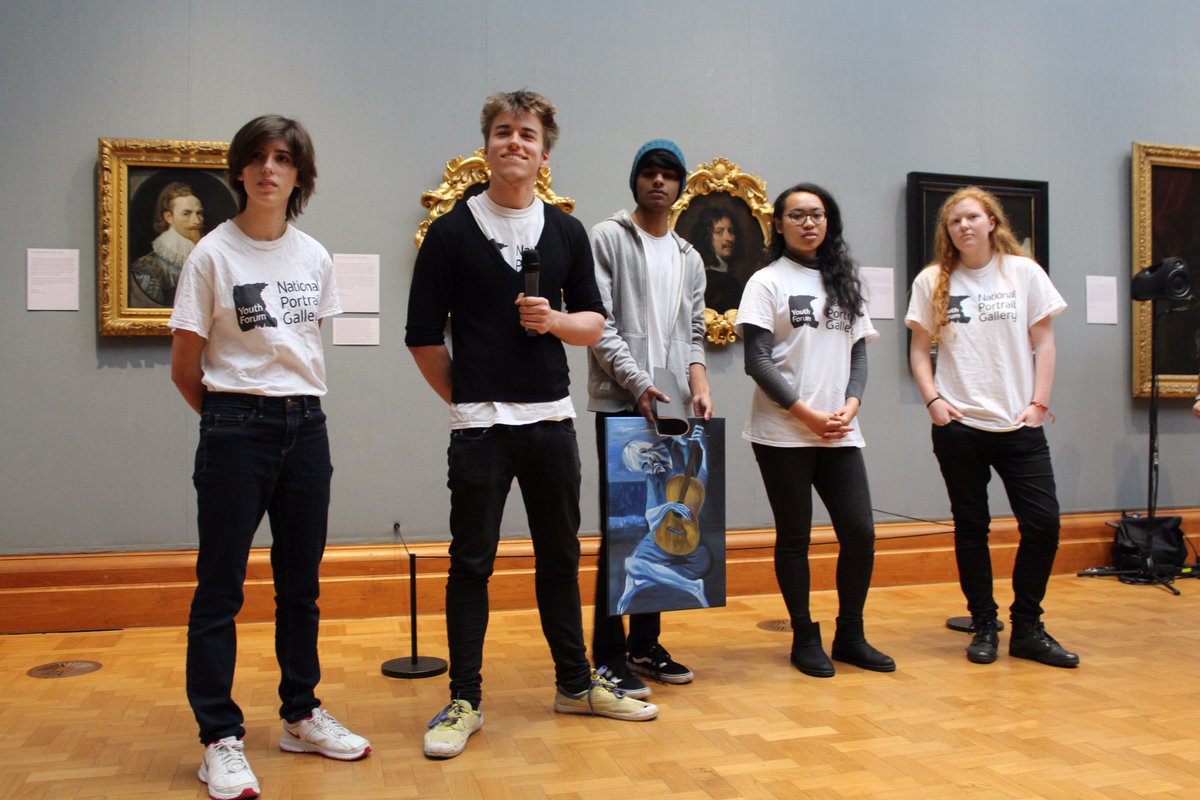 NPGYouth's tweet photo. Come along tomorrow to hear Youth Forum give their perspective on portraiture in fun &amp; informal gallery talks. Meet us in Rm 7 'Julian Opie after Van Dyck' at 11 &amp; 11.30 to hear what they have to say. #seevandyck #youthvoice #YPGself #free #ArtsEd @TeensInMuseums @kidsinmuseums https://t.co/Zv9Z8MfPM1