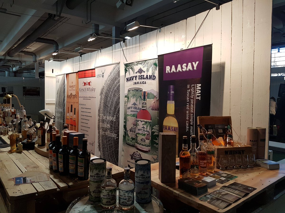 RaasayWhisky's tweet photo. Ready for a day of #whiskytasting at #bottlemarket #bremen #germany with our distributor #kirschwhisky. Visit us here all weekend! #singlemalt #whisky #premiumwhisky #raasaywhilewewait #raasaydistillery #raasaywhisky https://t.co/VSlj3yJYrC