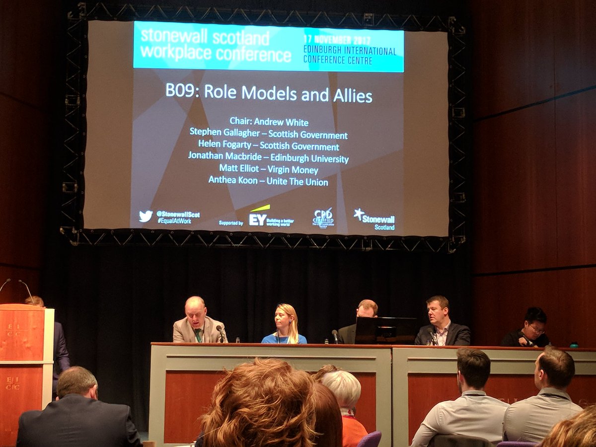 Hutton_LGBTplus's tweet photo. 'Be the change you want to see' - Helen Fogarty, Scottish Government, at @StonewallScot   #equalatwork  2017 Workplace Conference https://t.co/dSRaw3CMQi