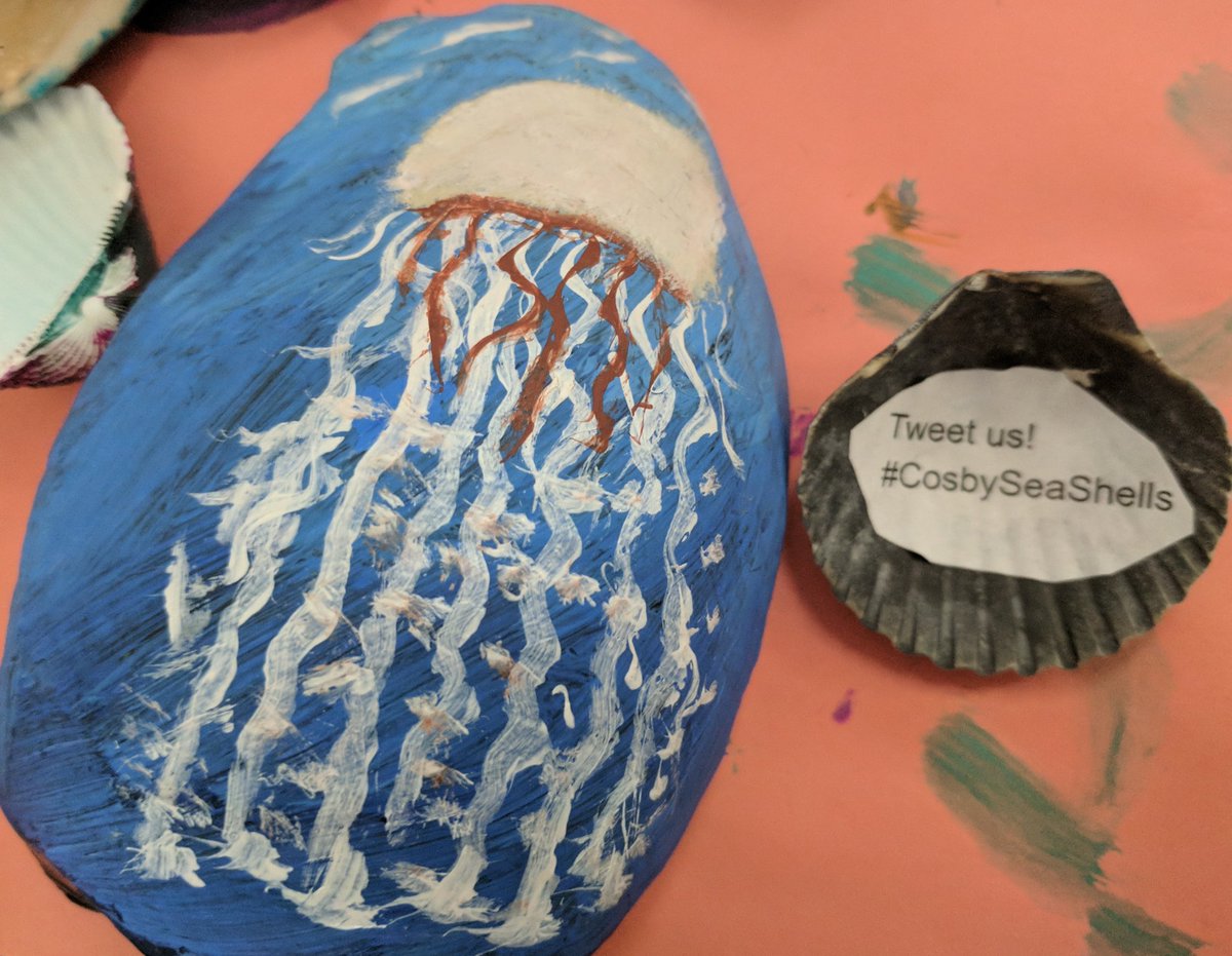 TejneckyLab's tweet photo. #cosbyseashells #WeAreCosby Cosby Sea & Oceanography launching our Ocean Environmental Awareness Campaign - find & tweet painted shells you find! https://t.co/ZMAmucqpIZ