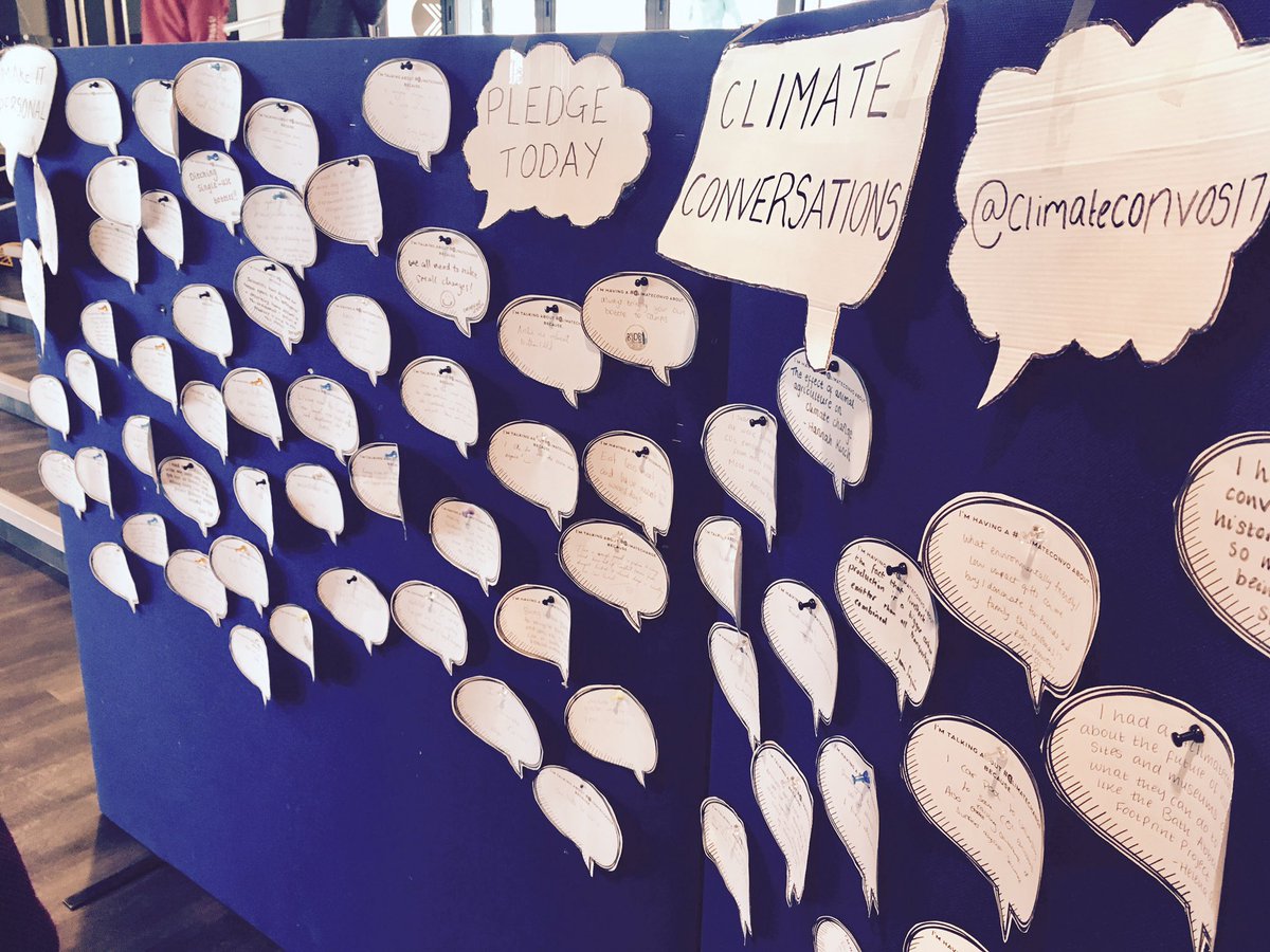 Thanks to everyone who's come and had a #climateconvo! There's still half an hour to come have a FREE tea or coffee in the Lower Stannary!