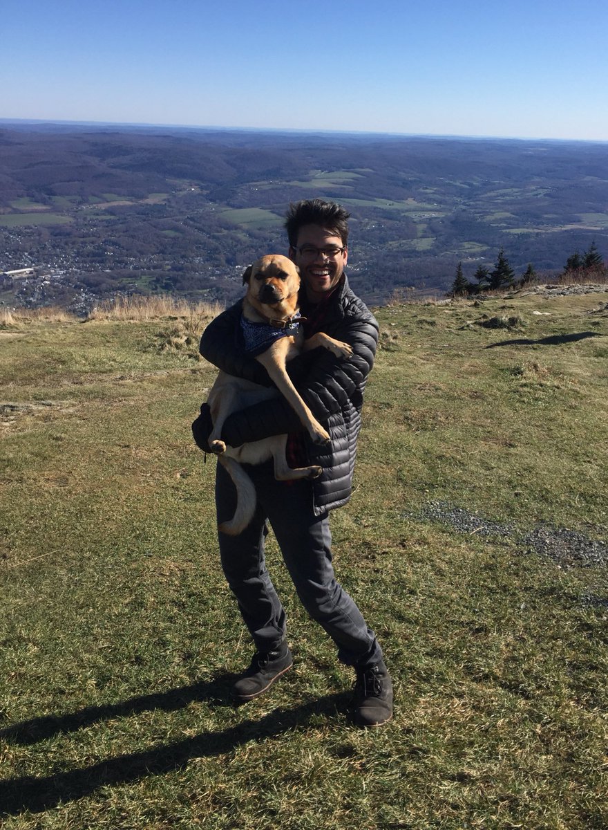 doggo is afraid of heights