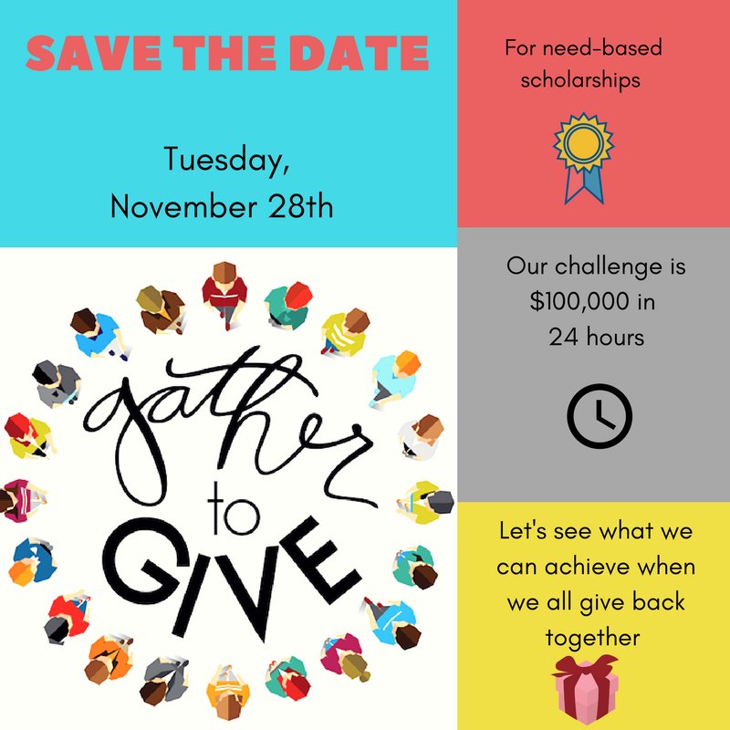 hardingpc's tweet image. Don't forget to save the date for the National Day of Giving, Tuesday November 28th! As a Harding community, we gather to give for need-based scholarships! Our goal is $100,00! We've been challenged, do you accept it?