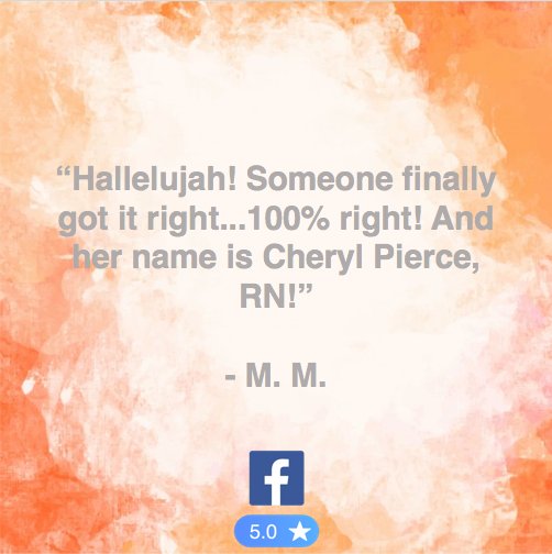 “Hallelujah! Someone finally got it right...100% right! And her name is Cheryl Pierce, RN!” - M. M.#healthyskinhealthyyou #naturalskin