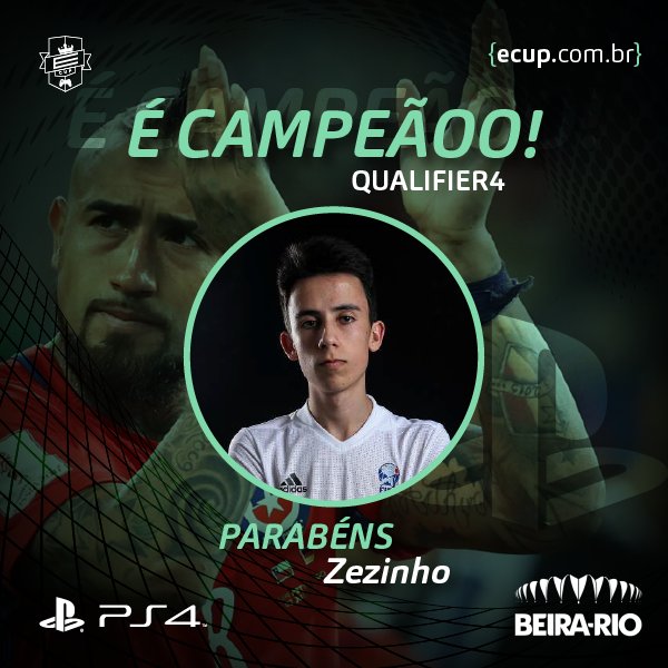 ecupoficial's tweet photo. É bicampeão! Em uma disputa apertada o pro player @Zezinho23xX levou a melhor e consagrou-se campeão da Qualifier 4. Parabéns! #ecupoficial #qualifier4 #campeao #ps4 https://t.co/6bpBIOo8jD