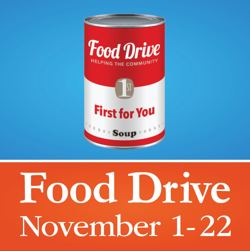 FNBFirst's tweet image. When shopping, please consider picking up a few extra non-perishable items for The Reno County Food Bank, The Lords Diner, Operation Holiday &amp;amp; Haven Food Bank! We've made it easy to donate items! Just drop them off at any location of The First until Nov 22! #FNBGive