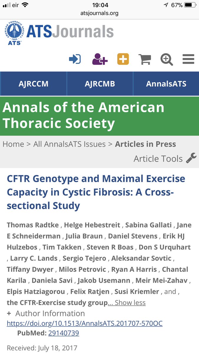 Lung disease and nutritional status but not CFTR genotypes are determinants of aerobic #fitness in patients with #CF ncbi.nlm.nih.gov/m/pubmed/29140…