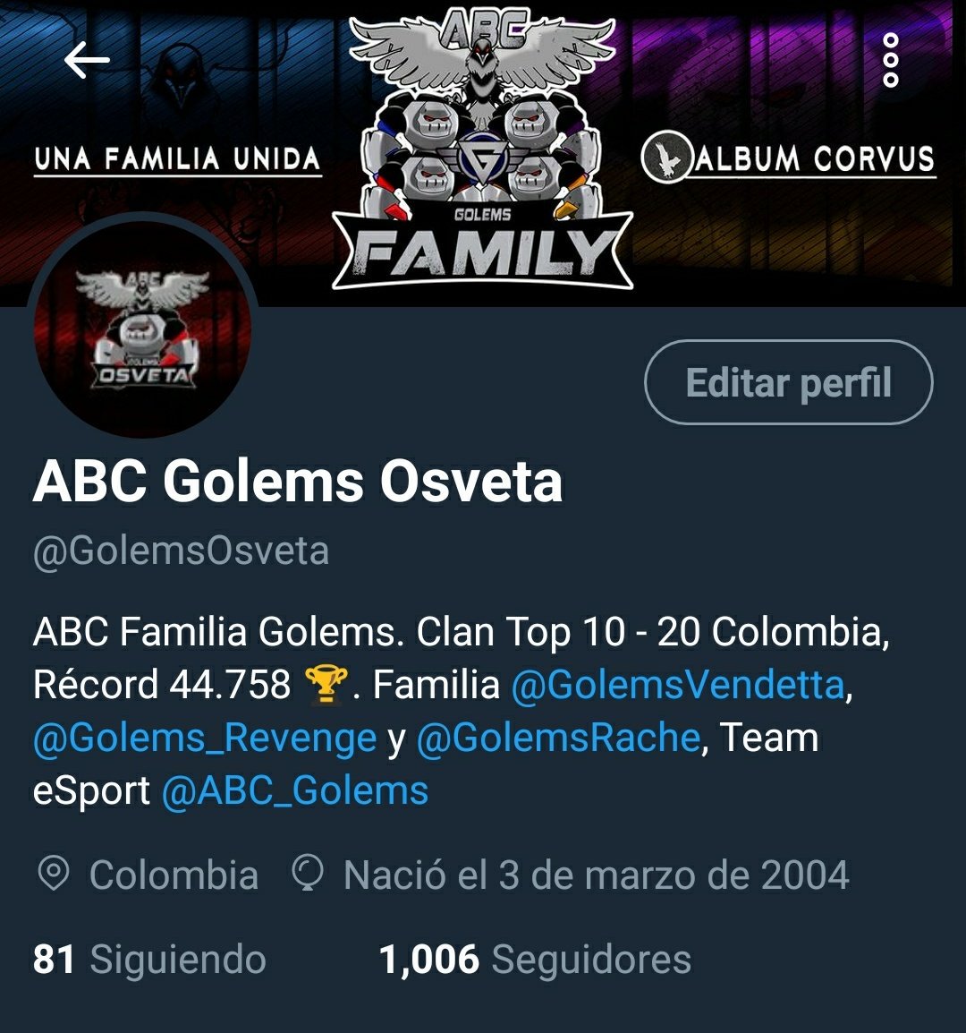 Más de 1000 gracias a todos por el apoyo, seguiré.os creciendo de la mano con todos y para todos. #GoGolems Superamos los 1000 seguidores 🎉🎈🎊