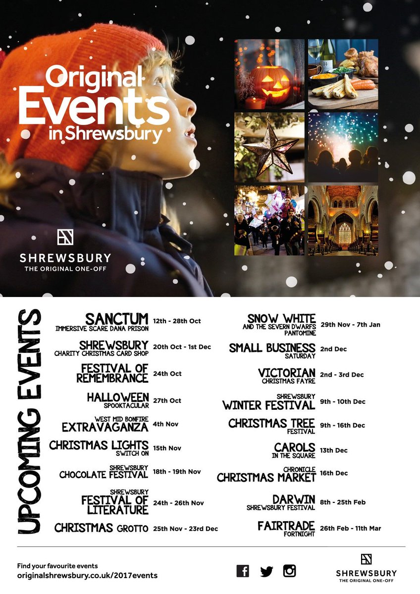 OriginalShrews's tweet photo. Find out about the next event in town in Shrewsbury's autumn/winter of events. #originalevents https://t.co/xOXvnvniZ4