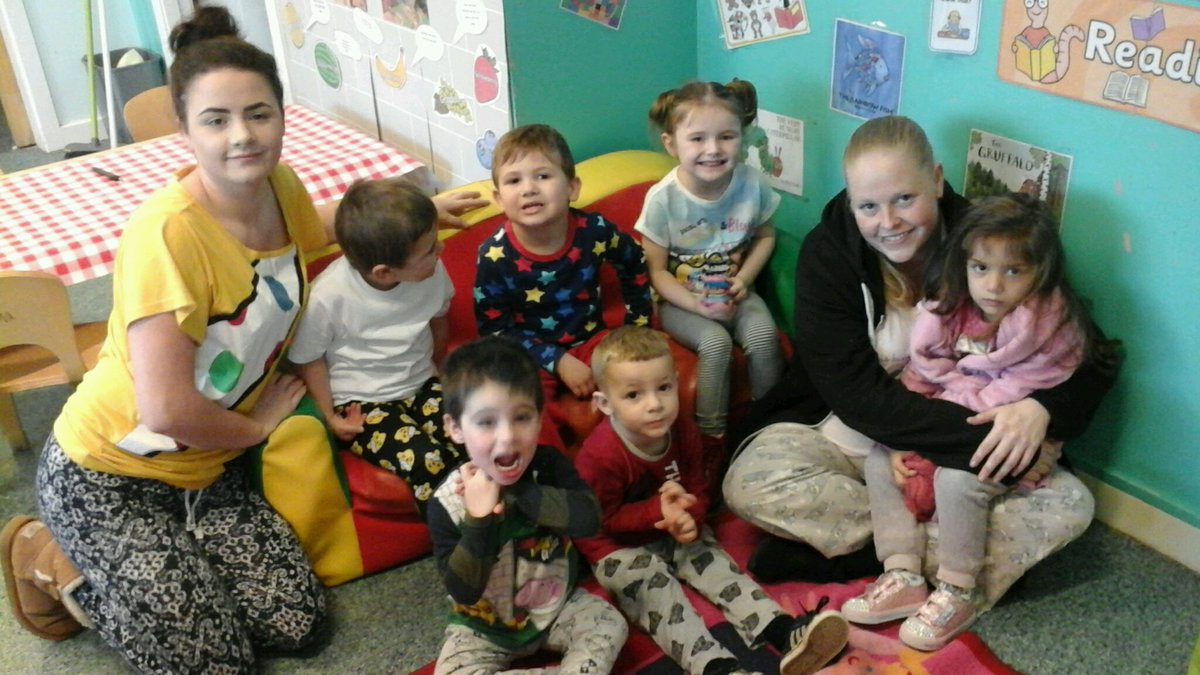 LAatRCC's tweet photo. Today at Little Achievers @ Ribbleton Childrens Centre  we have been raising money for Children in Need. We held a cake sale and the children came into nursery in their pyjamas or Pudsey clothing. Thank you to everyone who took part and bought cakes. https://t.co/aOUZ2wtn8l
