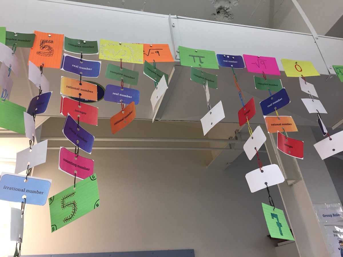 AsymptoticLiz's tweet photo. Types of numbers mobiles! @atriumschool #iteachmath #MTBoS https://t.co/GQQsgqJzSJ