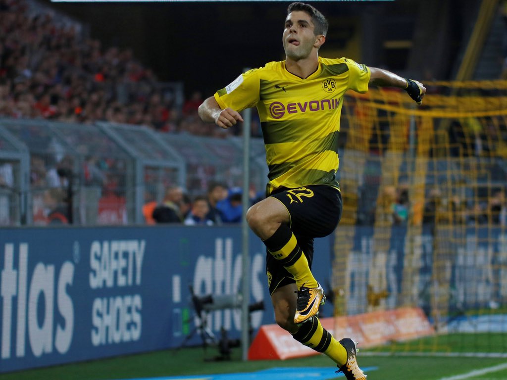 DerFootyTalk's tweet photo. Christian Pulisic (19) - The pacey, skillful winger is one of the hottest prospects in the world, and he’s justifying the hype week and week out with amazing perfomances for BVB. Starts the game from the bench today due to a muscular problem. https://t.co/bH8t8wTFDE
