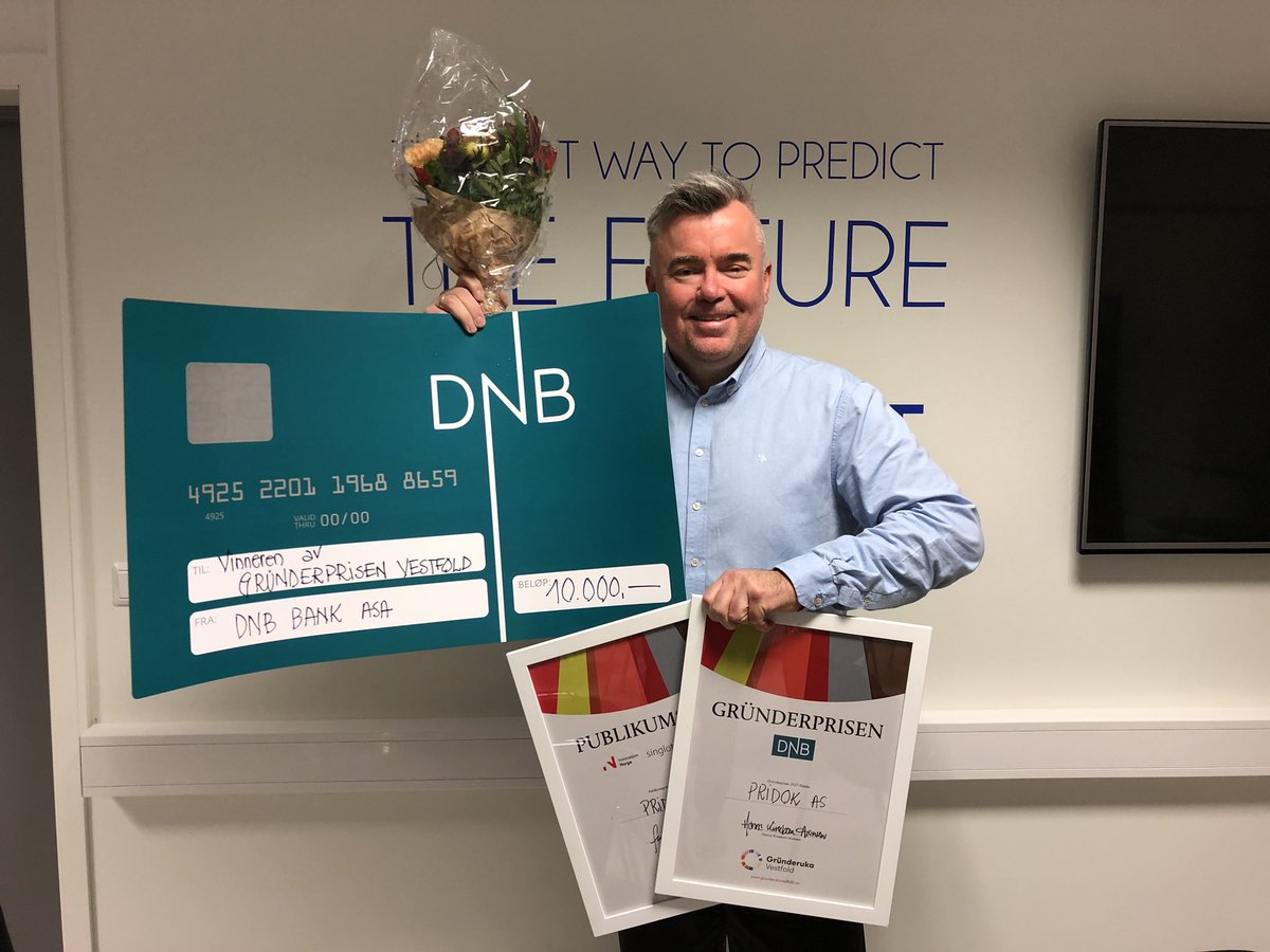 pridokepj's tweet photo. Pridok AS vant gründerprisen og juryprisen i Vestfold i kveld. EPJ på @Azure plattformen er fremtiden. Takk til @NorskHelsenett @DirEhelse @Microsoft @Helsedir https://t.co/wGo3QBTqzJ