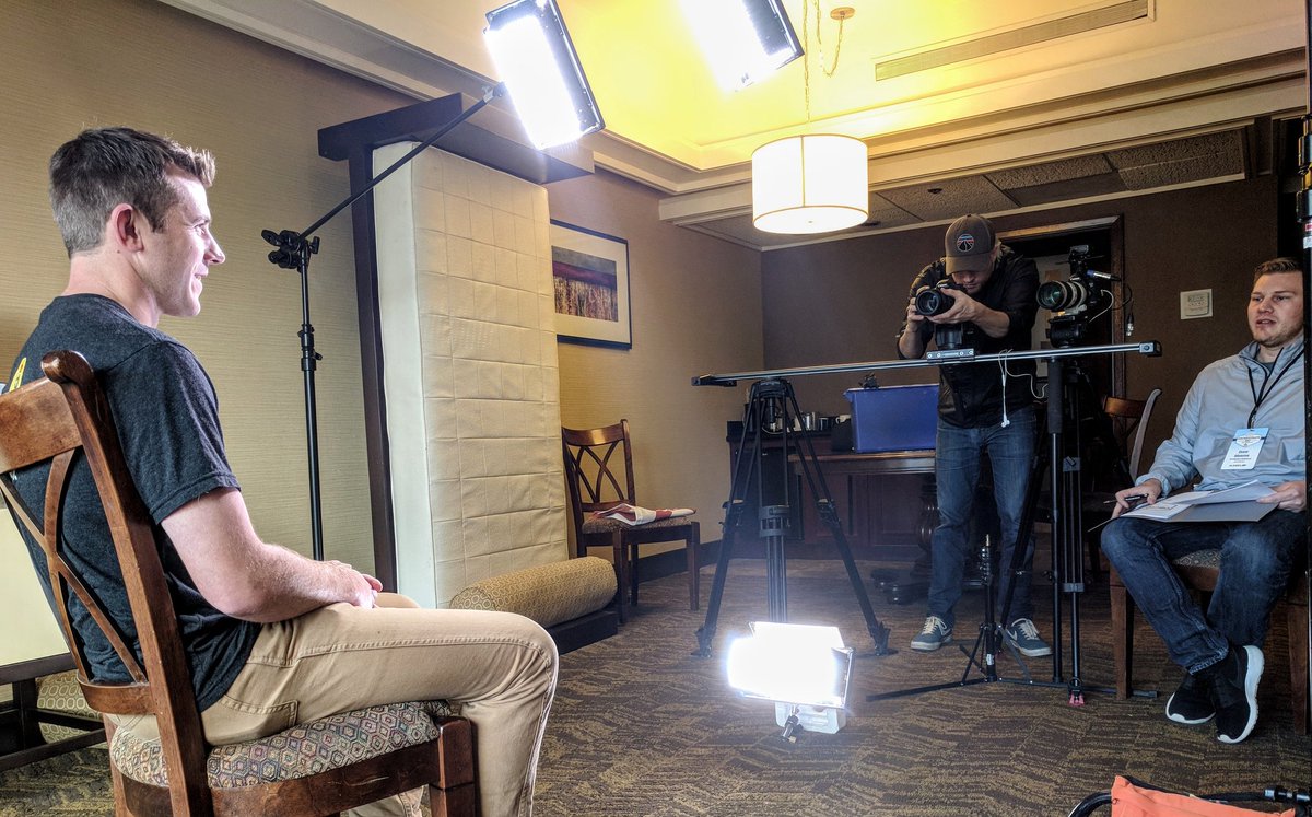 brewerysoftware's tweet photo. Behind the Scenes at #orchestrate2017: interviewing Andrew Henderson, a Supply Chain Analyst from @DryDockBrewing, discusses how #obeer maximizes their efficiency. #craftbeer #levelup #conductyourdraft https://t.co/4v2ZwNwSls