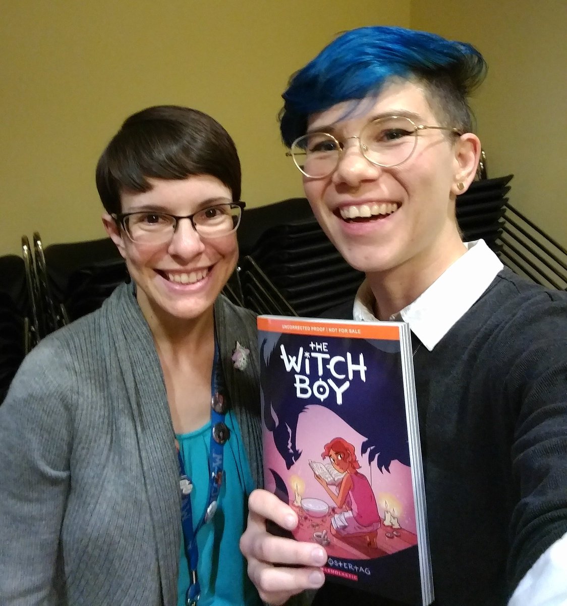 Molly Ostertag and librarian