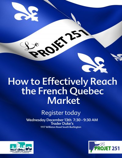VermontQuebecEI's tweet photo. Le Projet251 can help you market in Quebec.Join us for warm breakfast on cold morn Dec.13 to learn more.Sign up free https://t.co/rKIN3yLHAM https://t.co/u27UnZPLup