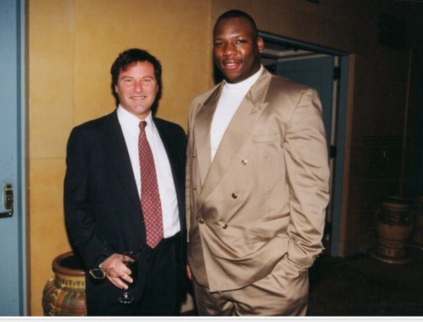 Former @NFL Defensive Tackle Dan 'Big Daddy' Wilkinson with @leighsteinberg at the 1994 Super Bowl Party in @Cityofatlanta