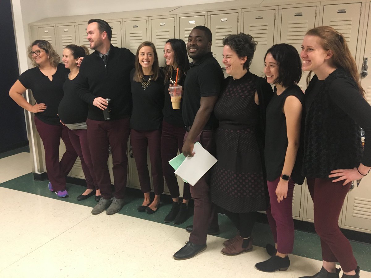 BeNobleStreet's tweet photo. Team 310 pays tribute to maroon today. ''Tis the season. #teamlove #benoblestreet #noblenetwork https://t.co/IzAiyglACu