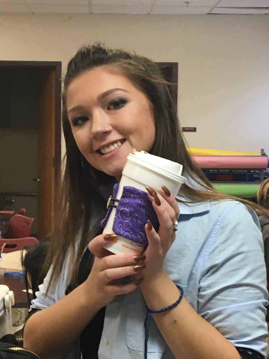 mrs_eschman's tweet photo. #studio118 #D155Inpire #prexperience @SKochPR @IndustryCareers #coffewrap Check out our sewn coffee wraps Watch for our pop up store soon! https://t.co/46rFAaW4Vg