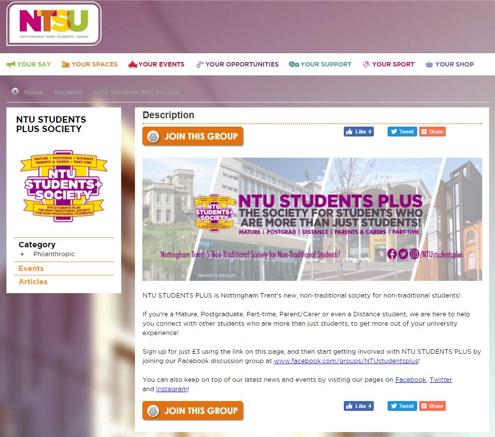 Great news! You can now become an official member of NTU Students Plus by going to the <a href="/Trentstudents/">trentstudents</a> website and clicking the "JOIN THIS GROUP" button!

Full membership costs just £3 for the academic year, so visit trentstudents.org/groups/ntu-stu… and join today!