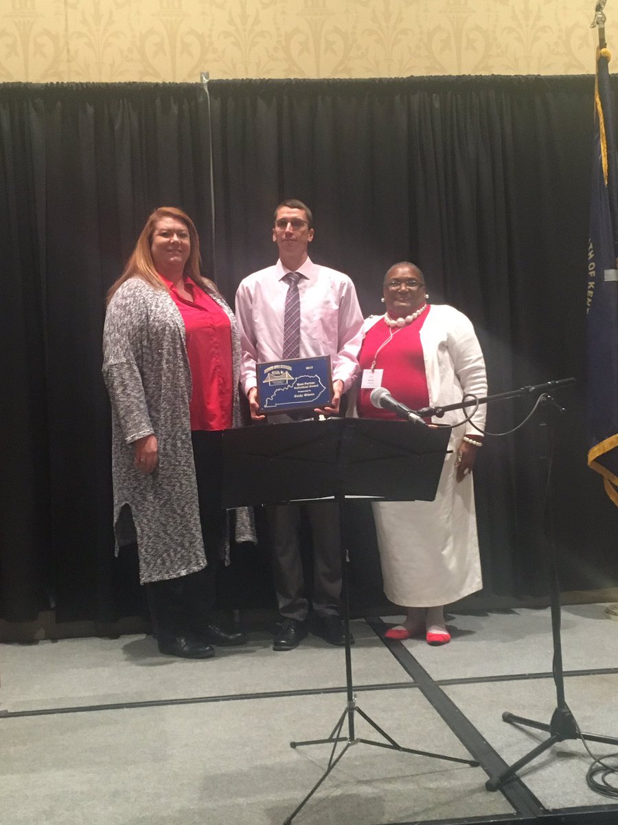 FRYSCKy's tweet photo. FRYSC honors Cody Grant for his tireless efforts to help reach students at North Hardin YSC. https://t.co/xwU10XOJoY